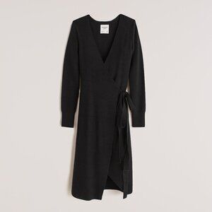 Abercrombie & Fitch Black Wrap Dress